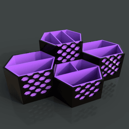 Hex Desk Organizer 3d model