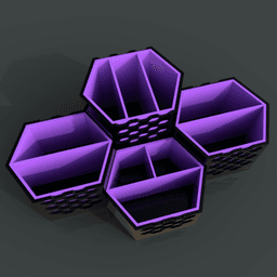 Hex Desk Organizer 3d model