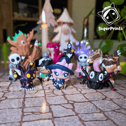 Witch - Easy Multicolor FDM RPG Minis (No supports) 3d model