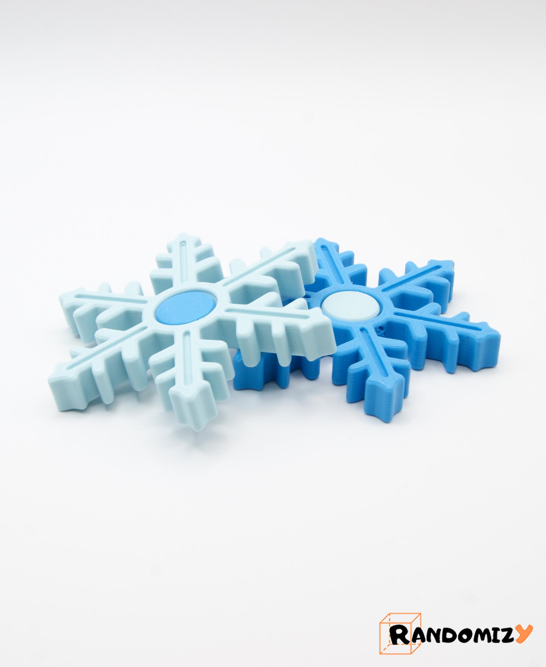 Snowflake Fidget Spinner (Classic Decorated) 3d model