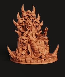Hades Skull Throne STL | Greek God 3D Print | Diorama 3d model