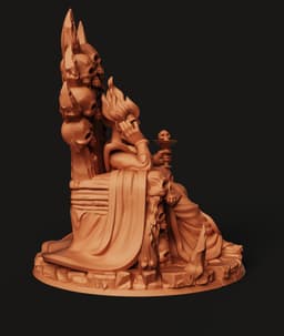 Hades Skull Throne STL | Greek God 3D Print | Diorama 3d model