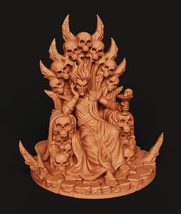 Hades Skull Throne STL | Greek God 3D Print | Diorama 3d model