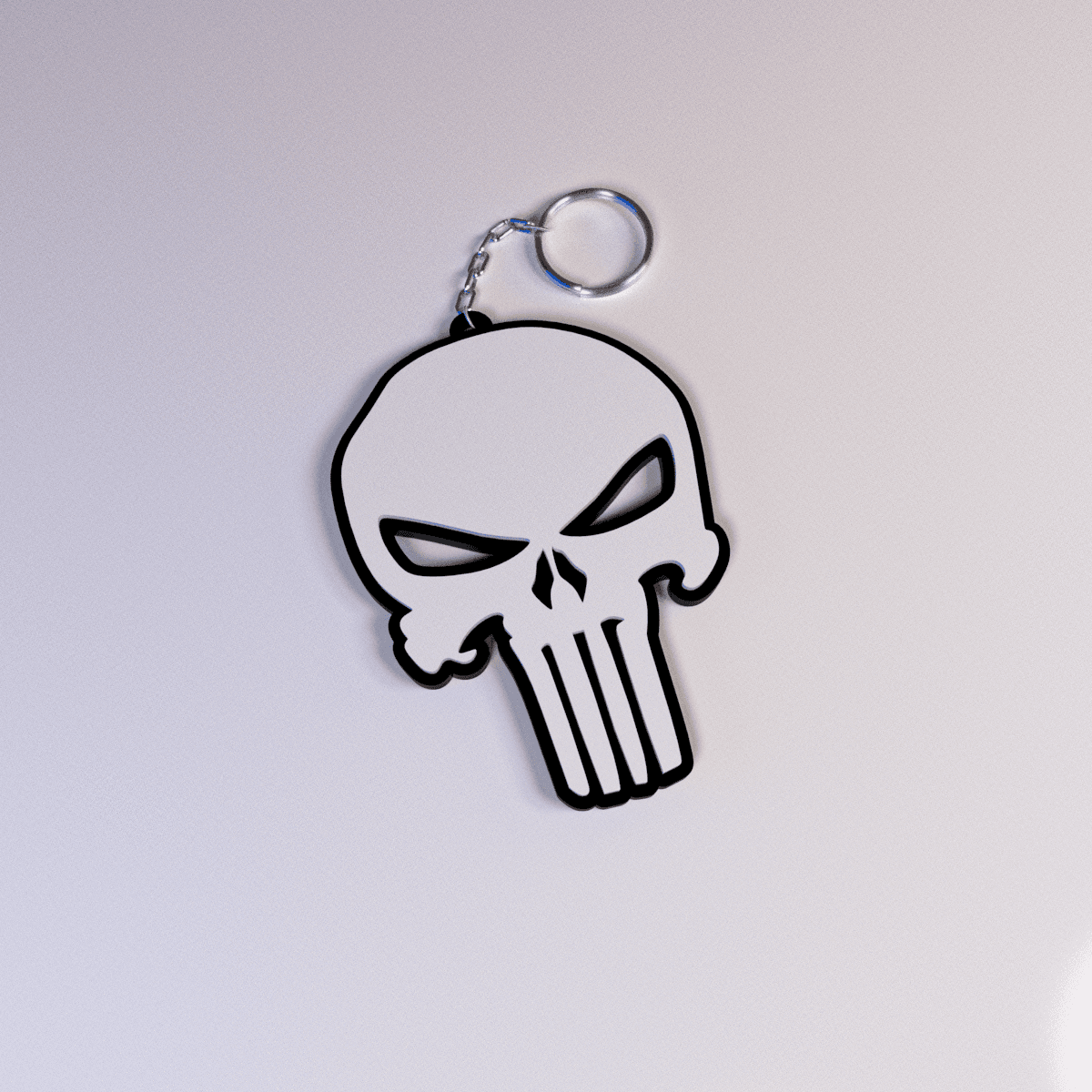 PUNISHER - KEYCHAIN 3d model