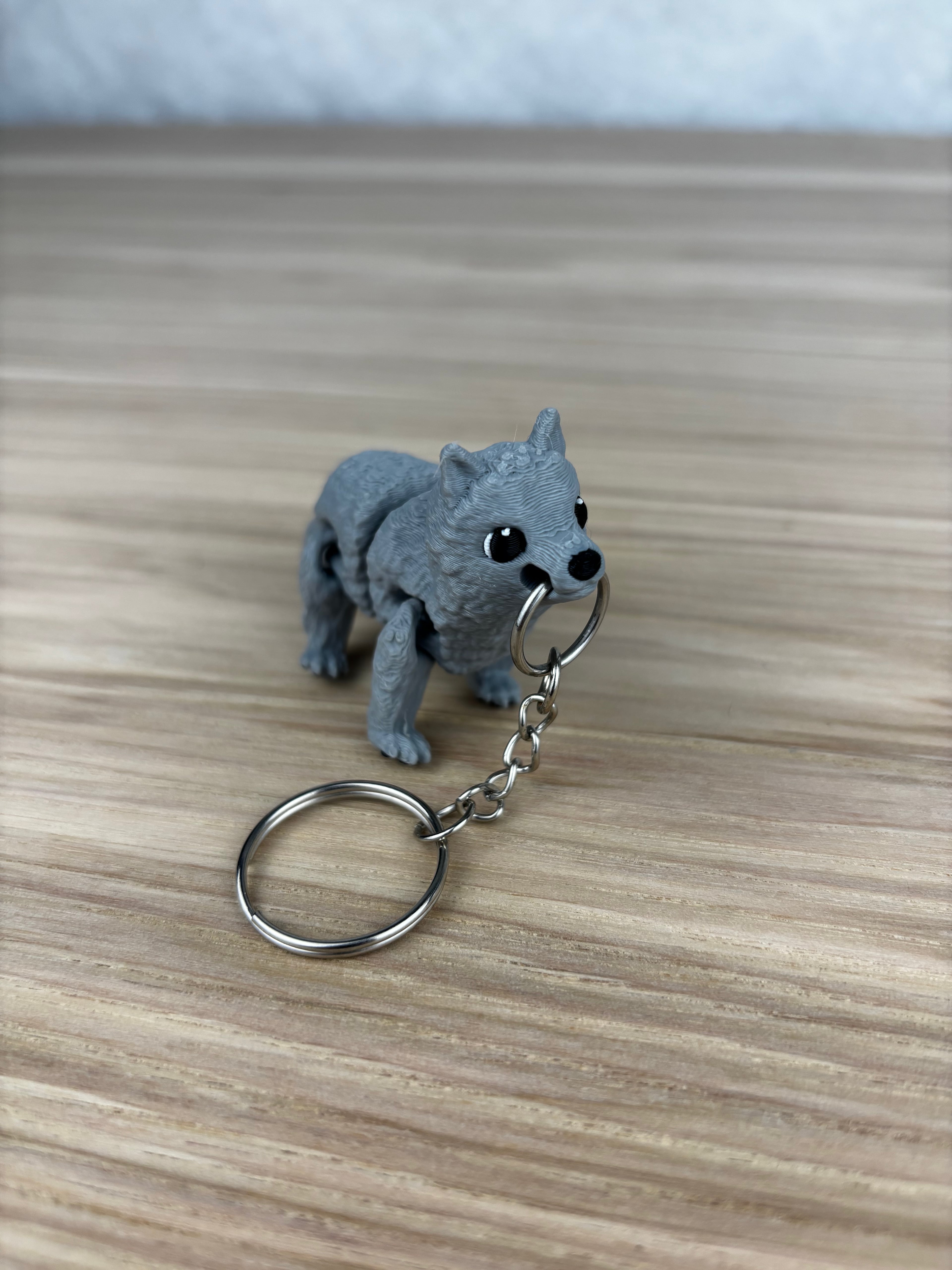 Wolf Keychain 3d model