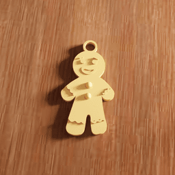 Festive Gingerbread Man Holiday Tree Ornament 3d model