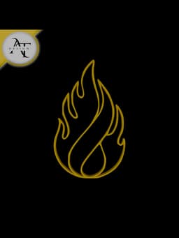 Simple Flame Symbol - 2D Art 3d model