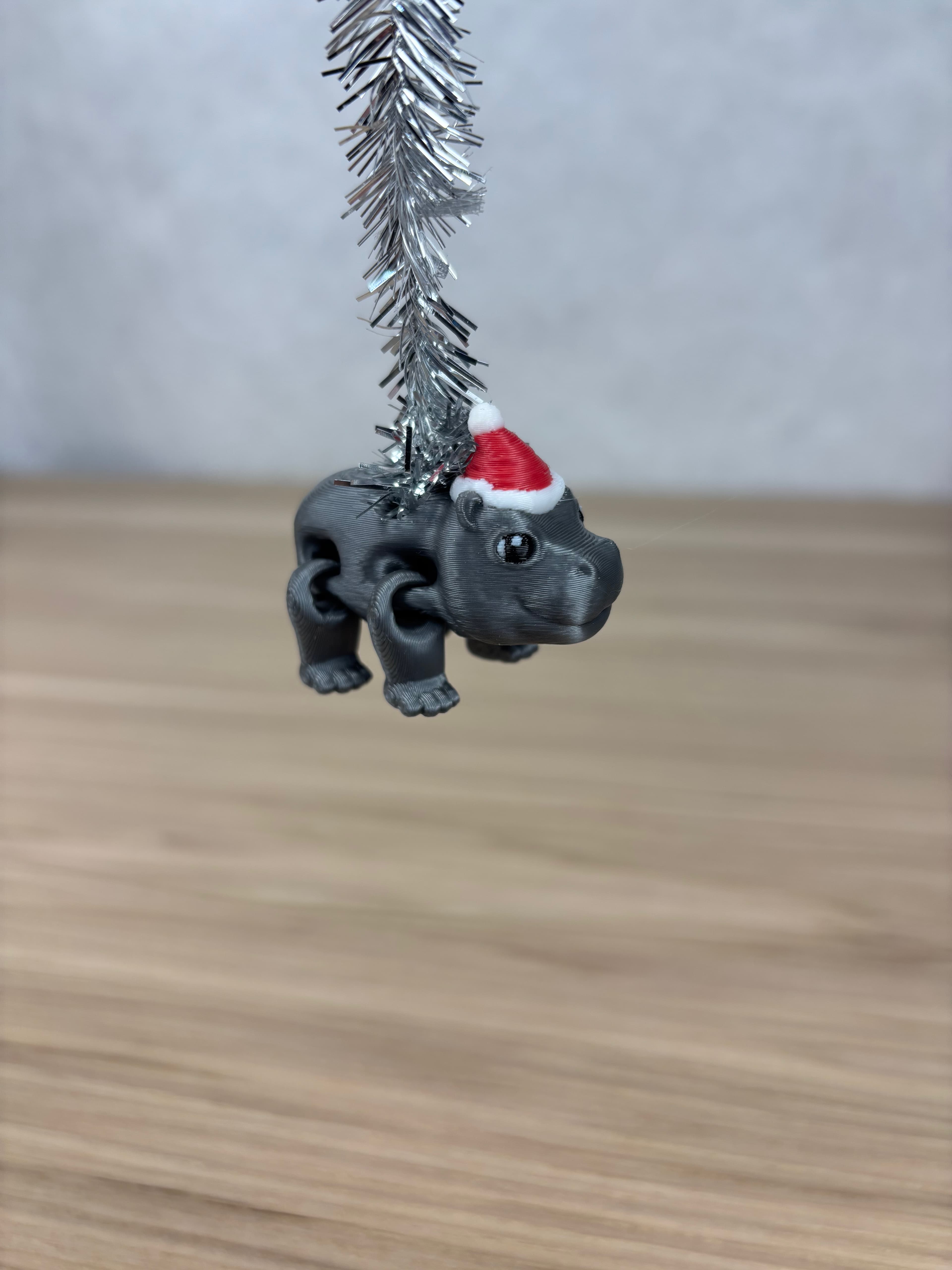 Christmas Hippo Ornament 3d model