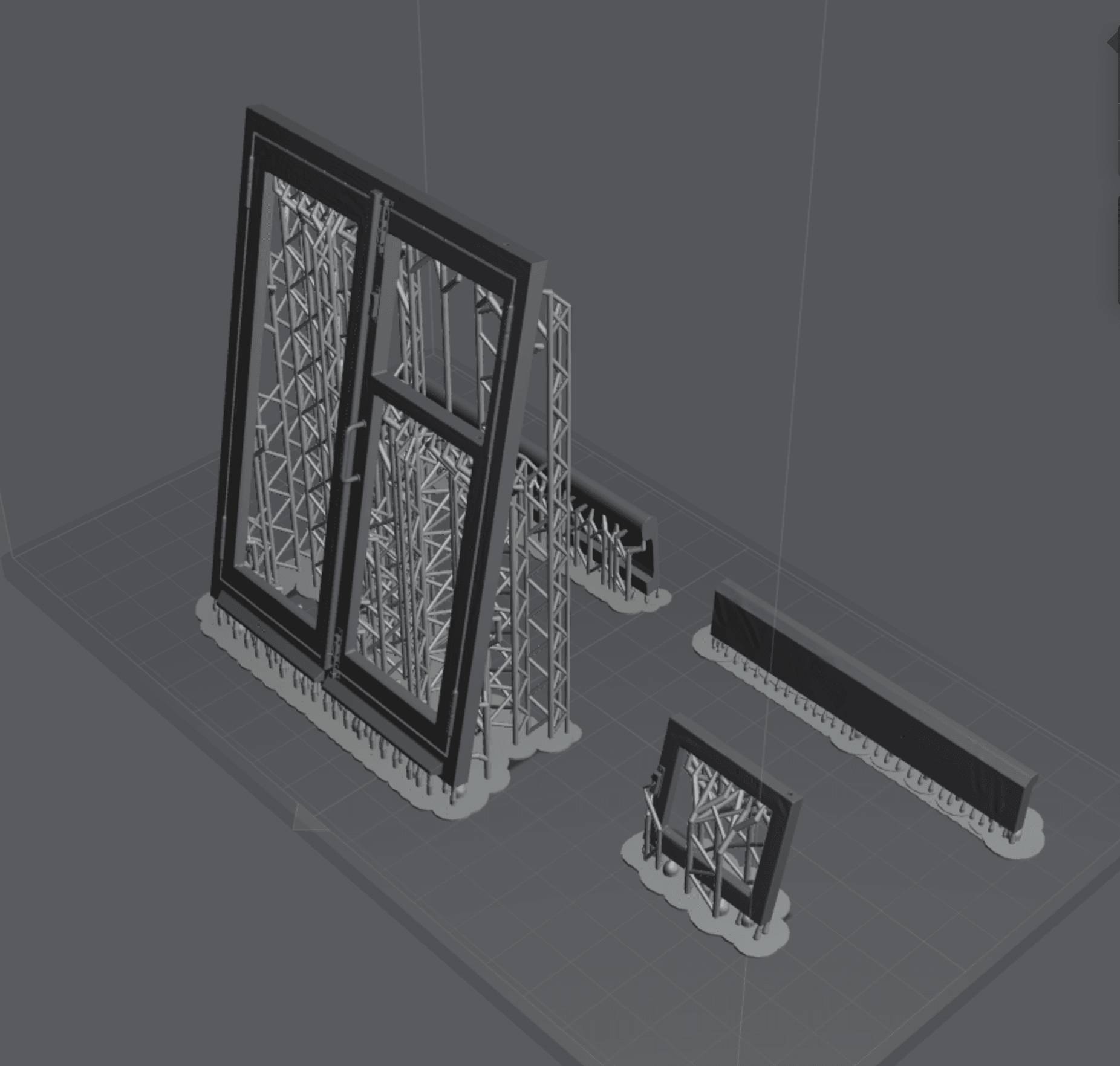 Classic Wooden Window 1/12 Scale 3d model