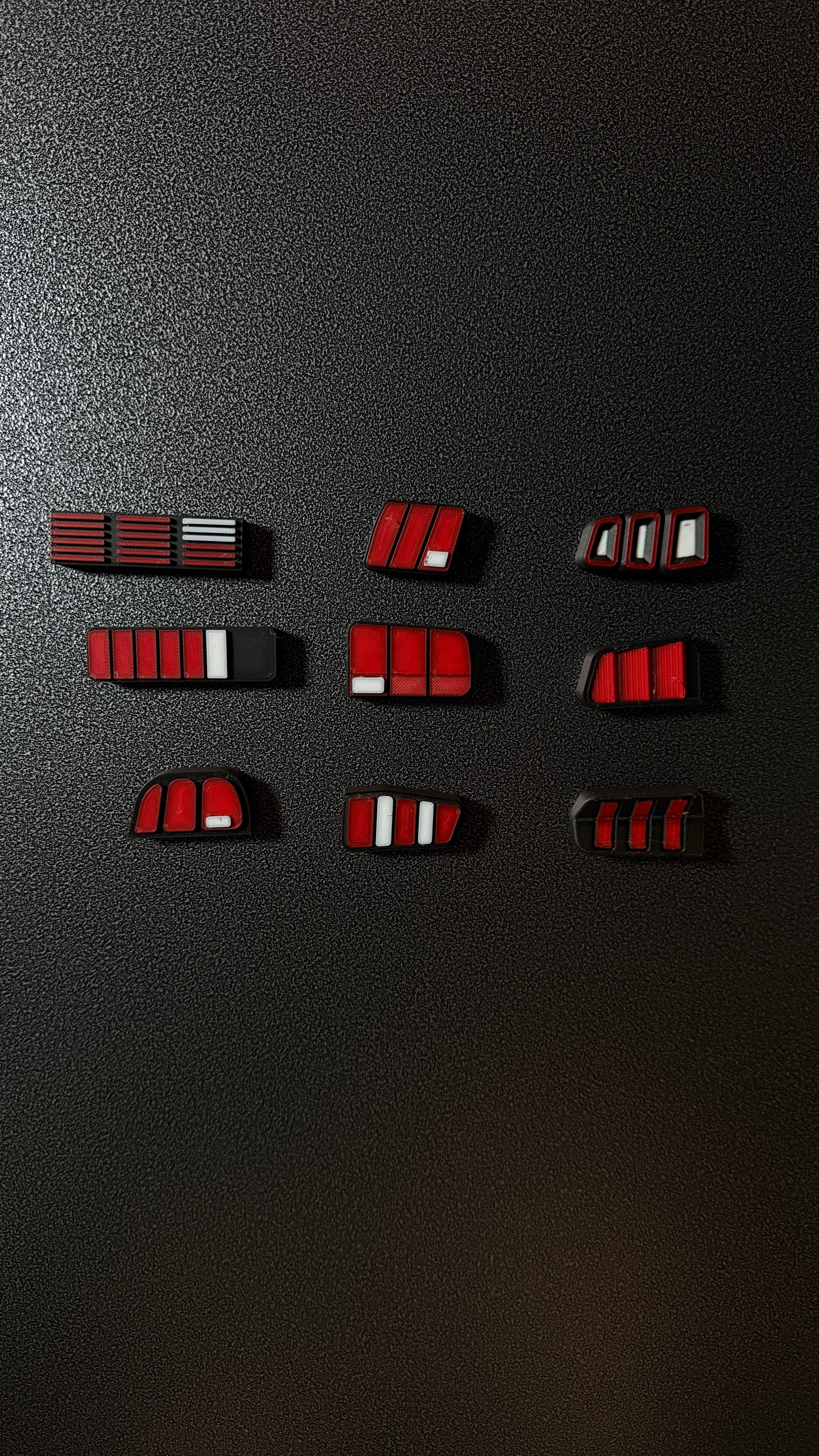 Mustang Generations - Tailight Magnets 3d model