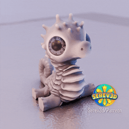 Hippocampus Seahorse - Articulated Ocean Creature - No Supports 3D Print STL/3MF 3d model