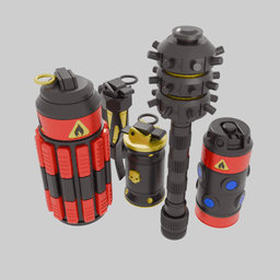 Helldivers 2 Grenade Bundle V2 - G3, G10, G13, G23, G123 - Prop Gadget Fun Military Airsoft Videogam 3d model