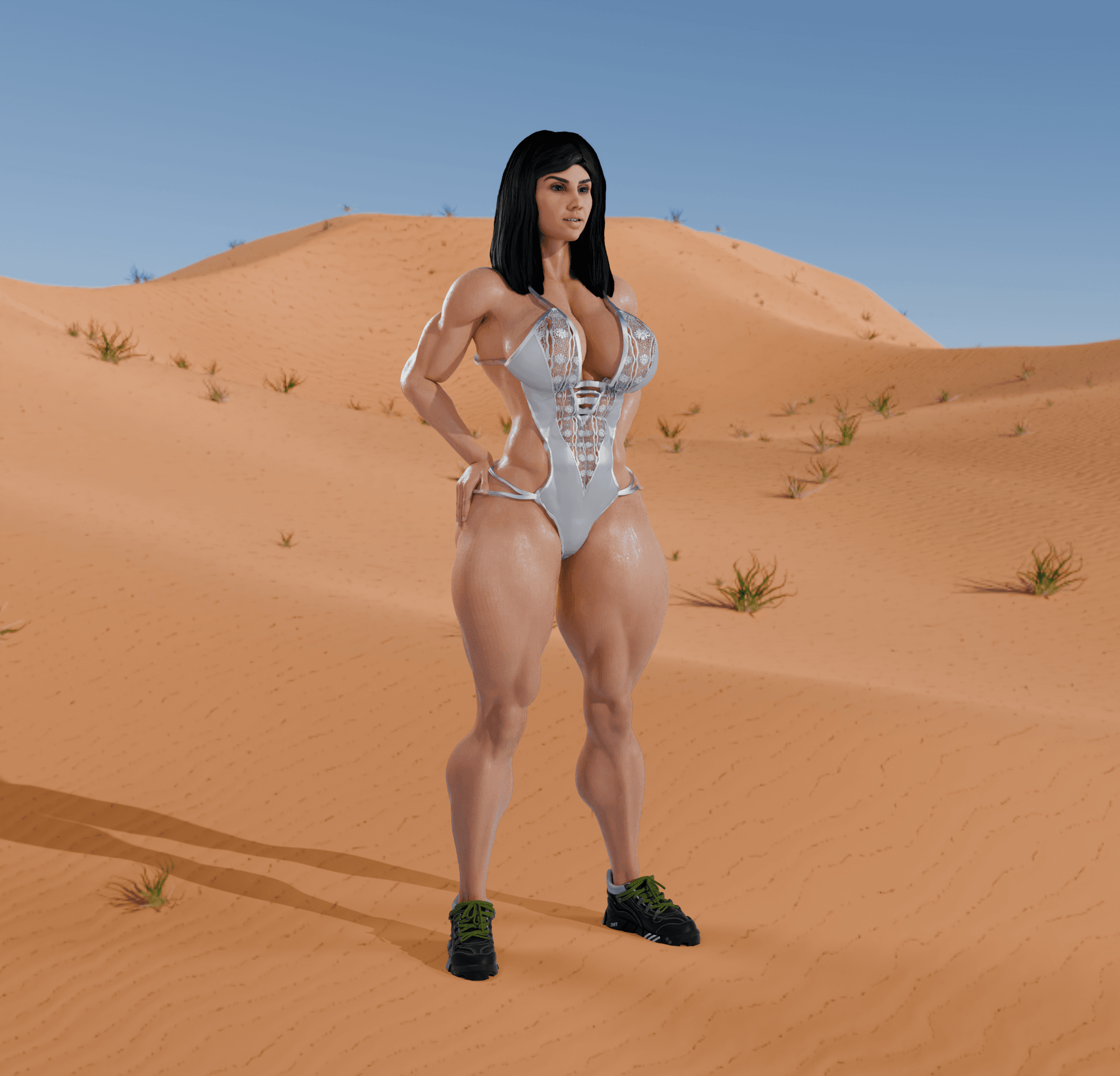 Bahira Muscular Woman v2 3d model
