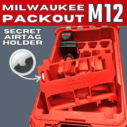 Milwaukee Packout Insert - M12 Batteries - 10x Batteries & Airtag - Secure your batteries. Track you 3d model