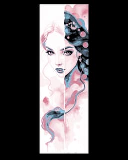 Artistic depictions of a royal princess - set of bookmarks 3d model