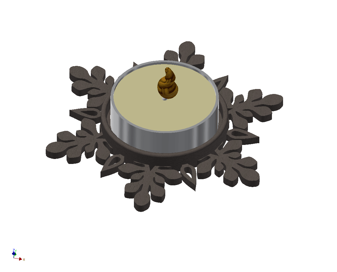 Candle Holder Decoration 3d model