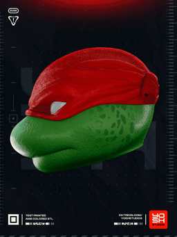 Red Turtle Helmet 3D Printer STL 3d model