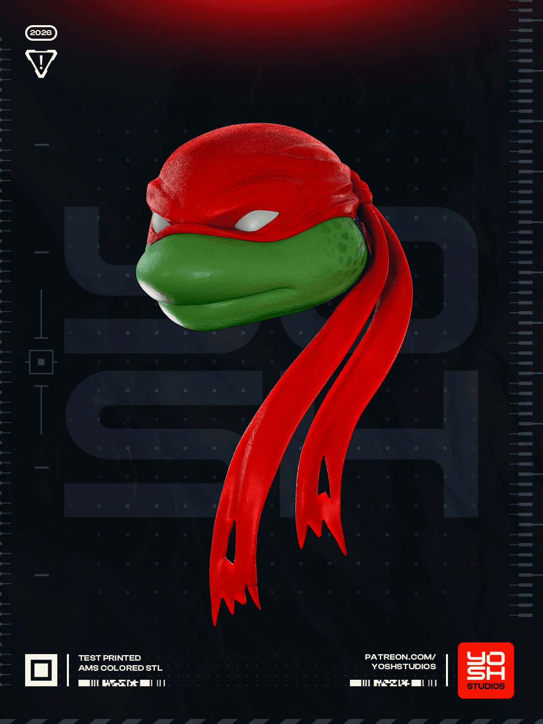 Red Turtle Helmet 3D Printer STL 3d model
