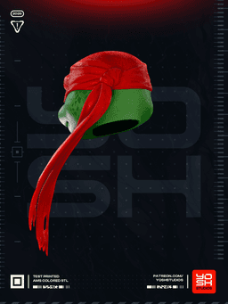 Red Turtle Helmet 3D Printer STL 3d model