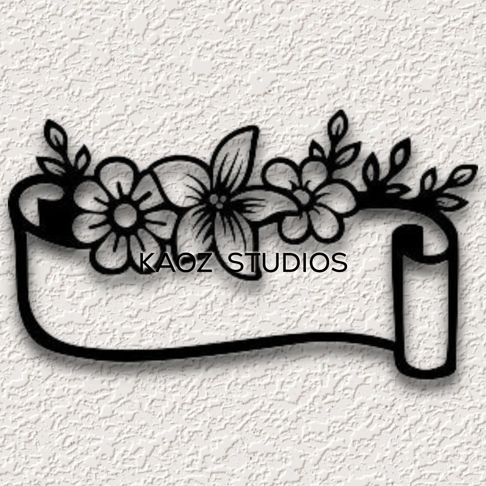 flower scroll wall art floral wall decor love decoration 3d model