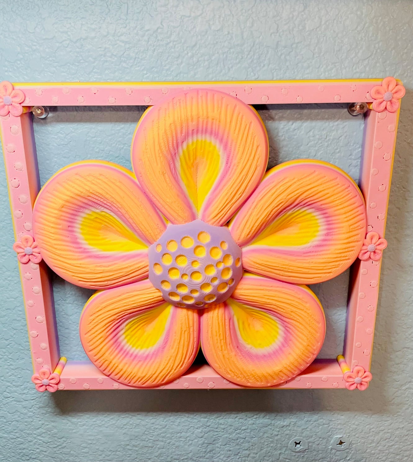 5 Petal Flower Wall Art 3d model