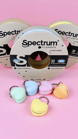 Macaron Heart Clicker, Clicky Keychain 3d model