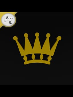 Simple Crown Symbol - 2D Art 3d model