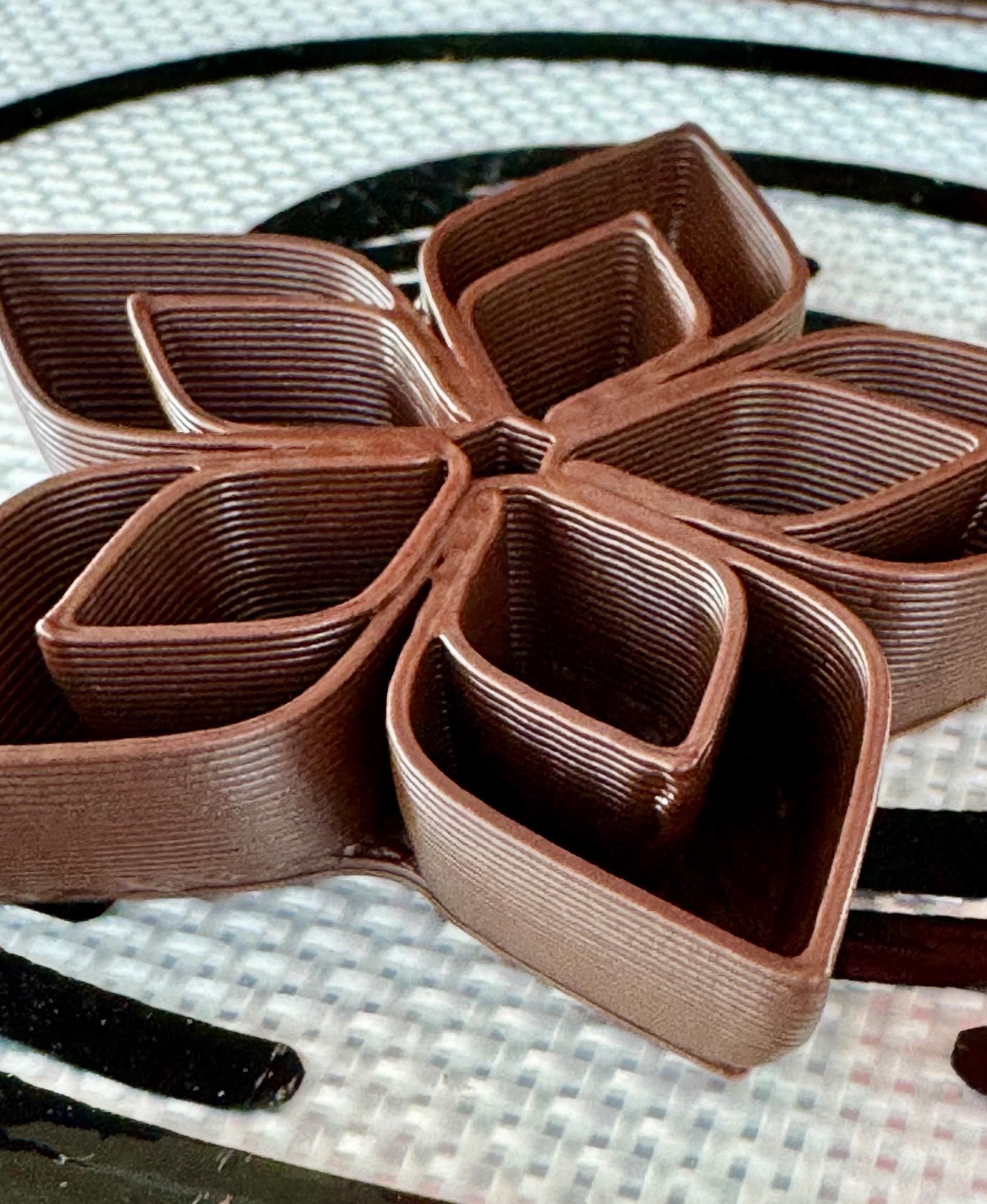 Chocolate Flowers - Excellent design for the Cocoa Press printer!  - 3d model