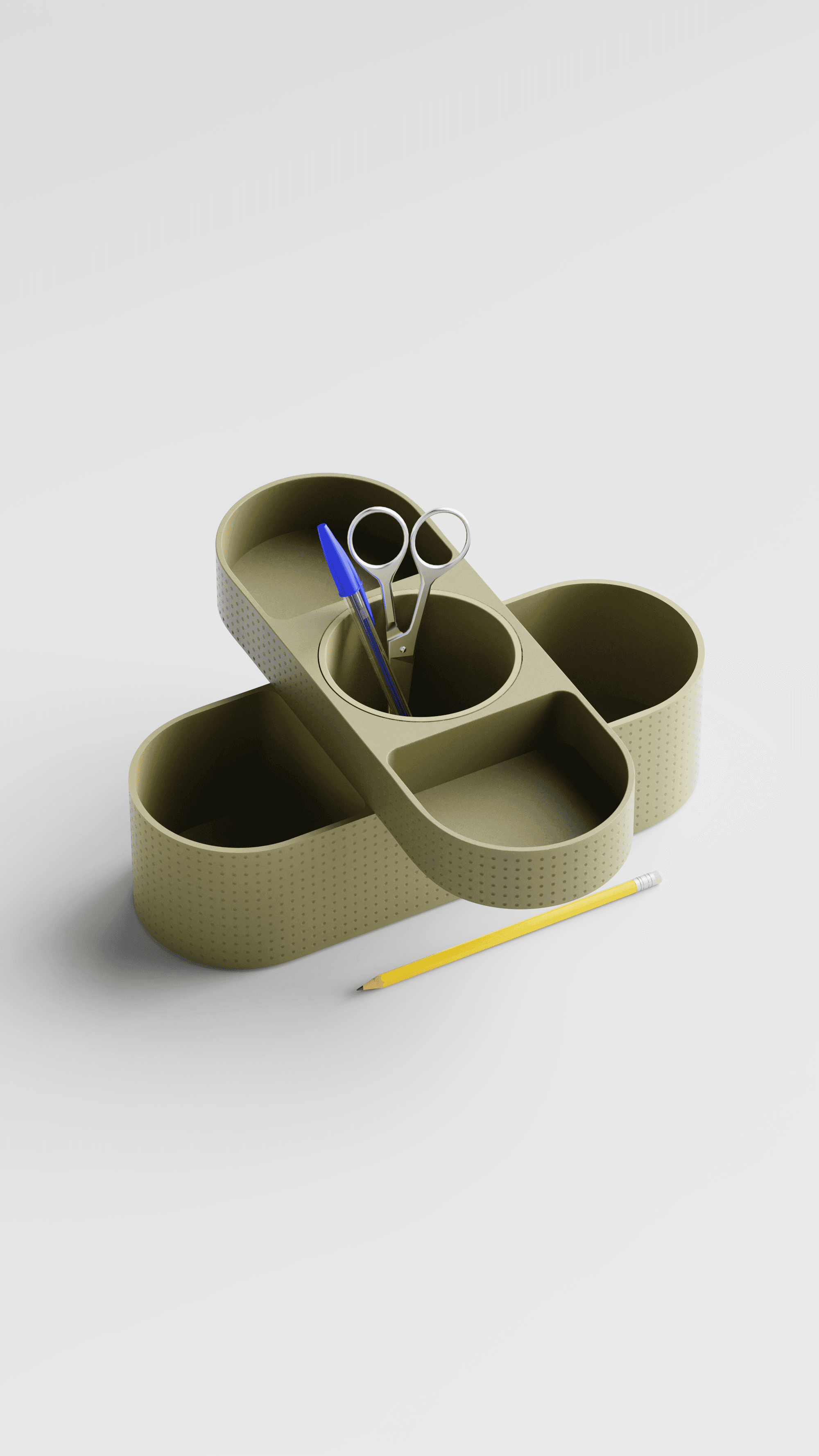 DRIO - Magnetic Desk Organizer - Dot pattern 3d model