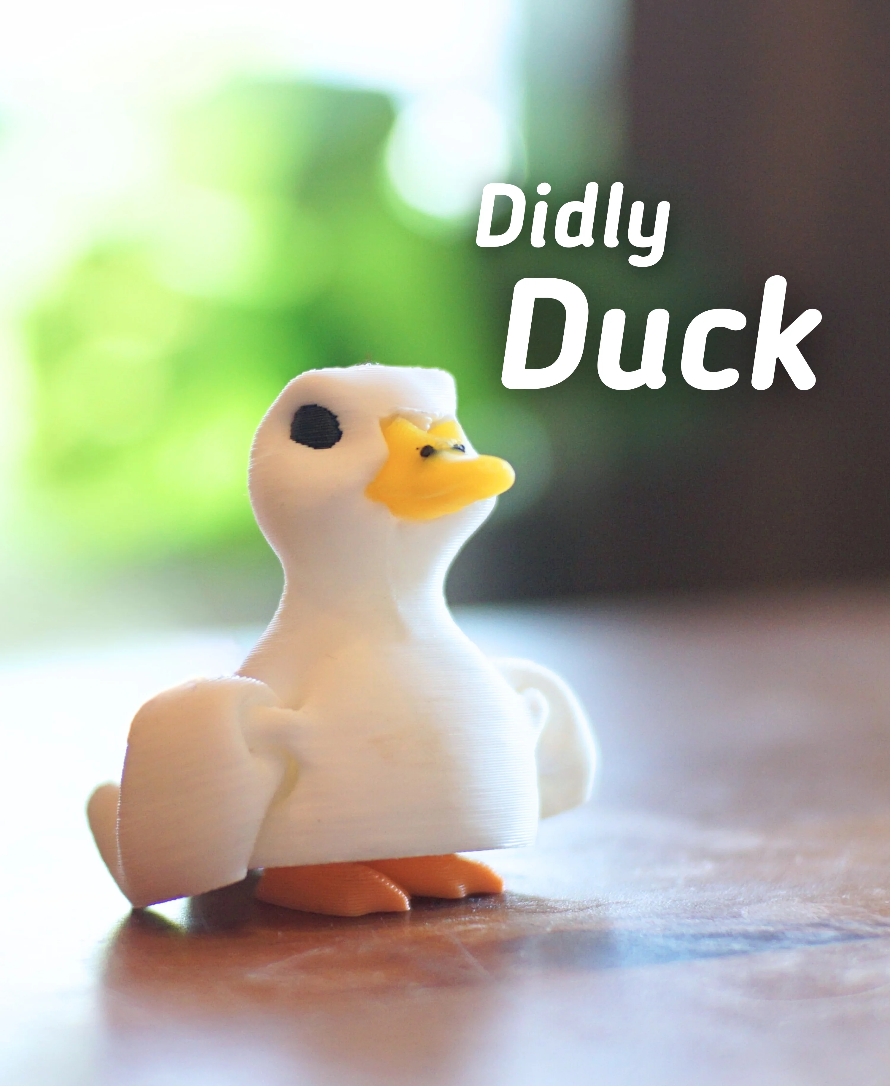 Didly Duck - Articulated Fidget Call Duck - Ludo 3D Printed Flexy Fidget Toy 3d model