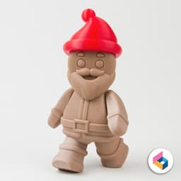 Movable gingerbread Santa Claus 3d model