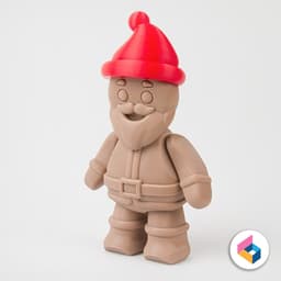 Movable gingerbread Santa Claus 3d model