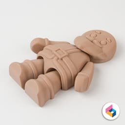 Movable gingerbread Santa Claus 3d model