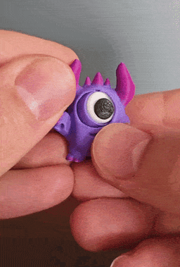 Eye Monsters - Movable Eye Keychain Holder, Display Helper & Stackable Toy STL/3MF 3d model