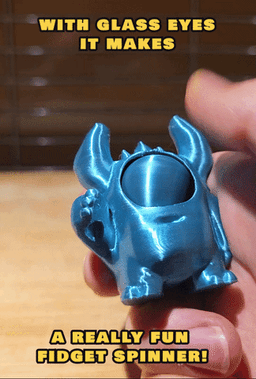 Eye Monsters - Movable Eye Keychain Holder, Display Helper & Stackable Toy STL/3MF 3d model
