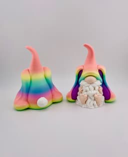 Long Ear Bunny Gnome -Tall Hat 3d model