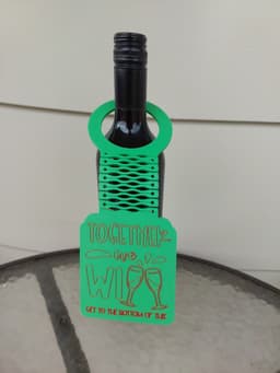Christmas Wine Bottle Tags 3d model