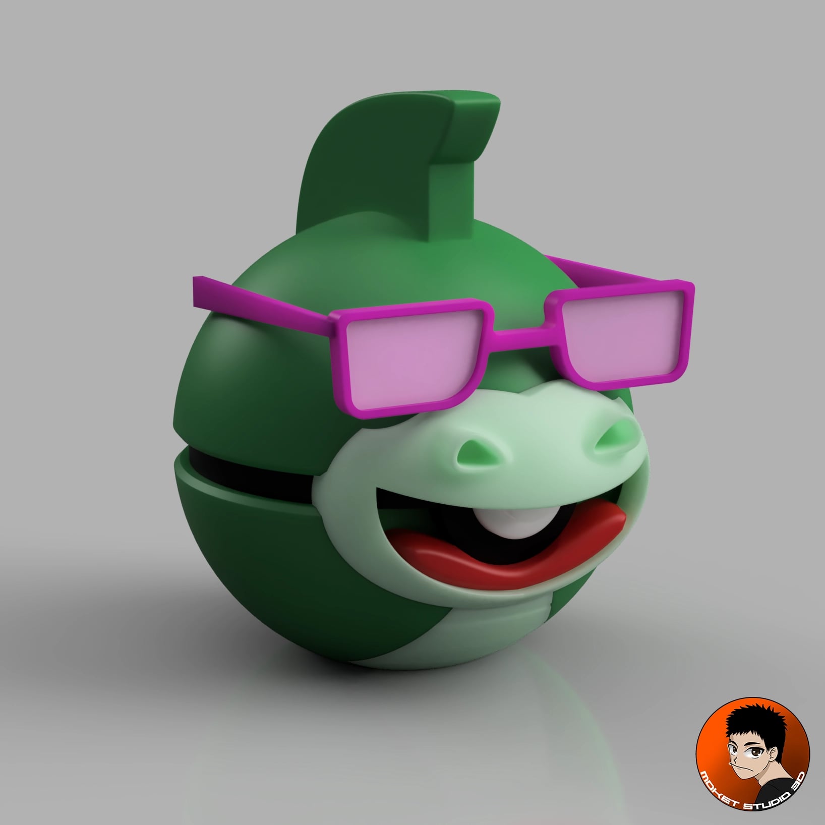 Denver, the Last Dinosaur Pokeball 3d model