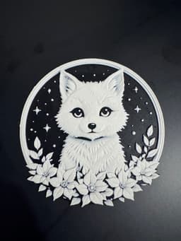 Christmas Artic Fox Decoration 3d model