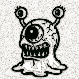 eyeball monster wall art home decor 3d model