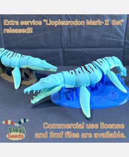 Flexi Liopleurodon(Print-in-place) 3d model