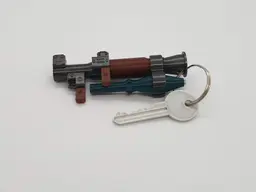 RPG Keychain — Shoots printable rockets & BBs 3d model