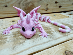 Candy Cane Dragon 3d model