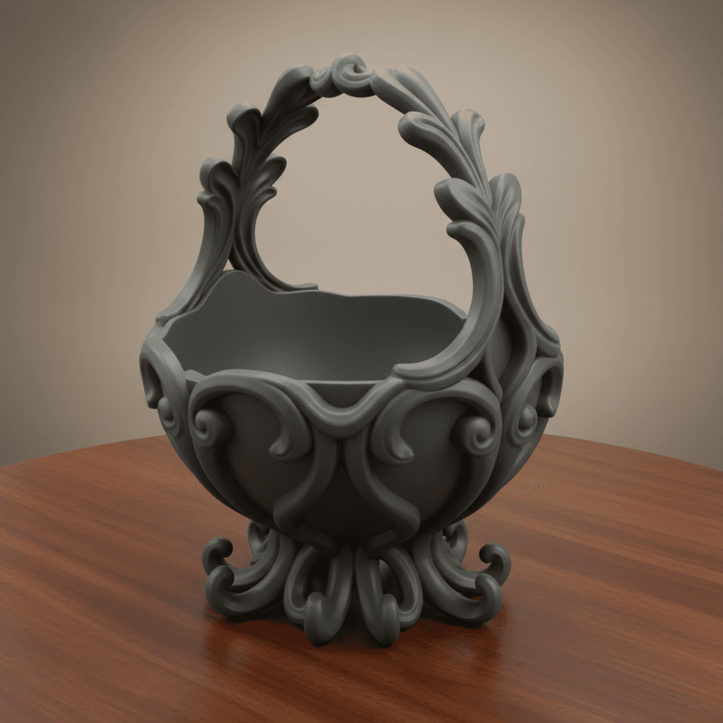 Jellyfish Storage Basket Detailed STL Design 3d model