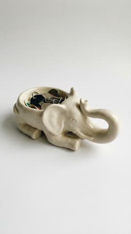 Sculptural Elephant Desk Organizer - Minimalist Catch-all Tray for Keys, Coins, and Jewelry 3d model