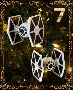 Tie Fighter Ornament - Star Wars - Christmas Day 7 3d model