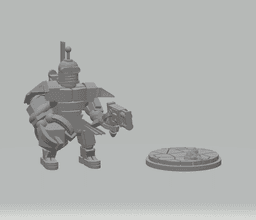 FHW: Laxoit Sergeant With Power Rock and P-Wave Pistol 3d model