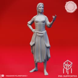 Townsfolk - General Adults - Tabletop Miniature (Pre-Supported) 3d model
