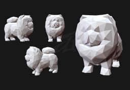 Low Poly ChowChow 3d model
