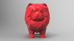 Low Poly ChowChow 3d model